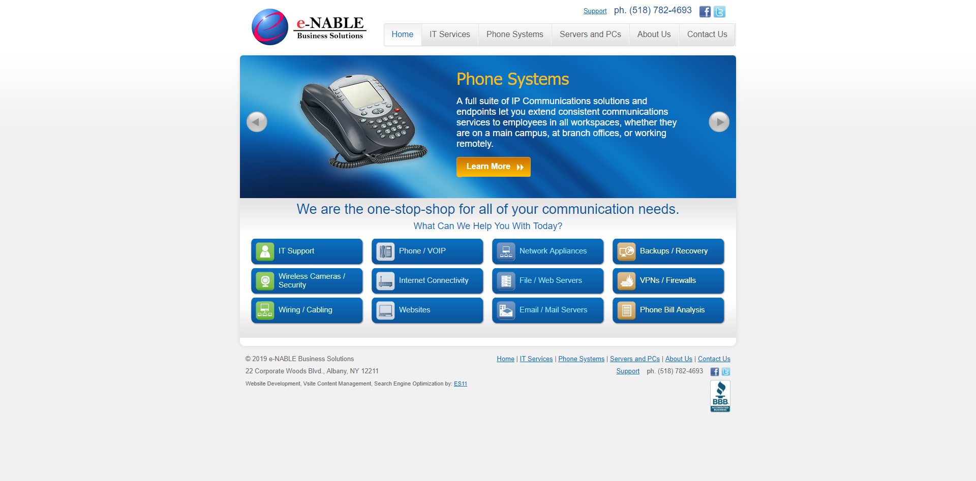 e-Nable your biz Website Screenshot