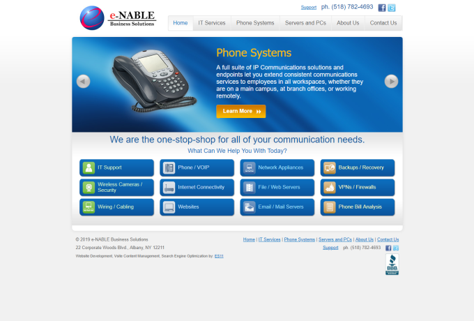 e-Nable your biz Website Screenshot